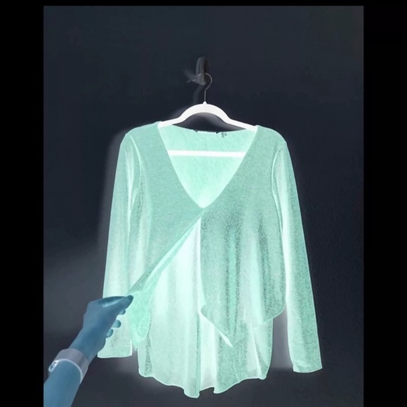 Soft Surroundings large burgundy sparkle top looks great on - Picture 3 of 4